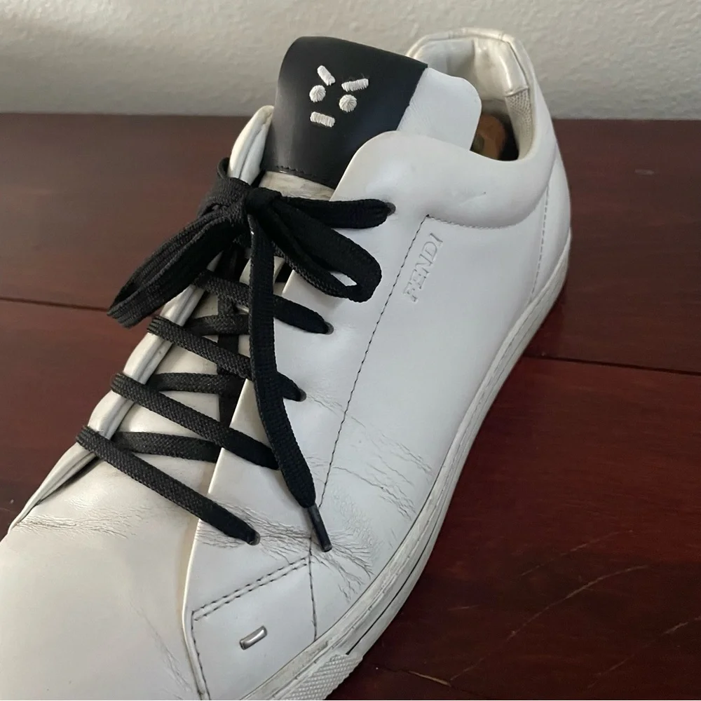 Fendi White and Red Sneakers - Picture 3 of 7
